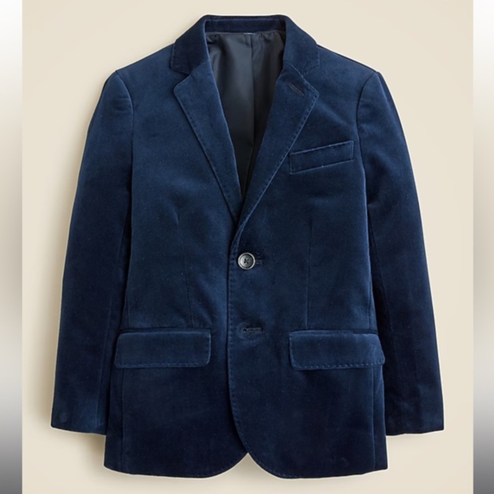 ✨Stunning J Crew JBoys' Ludlow blazer in Velvet, Size 8 EUC